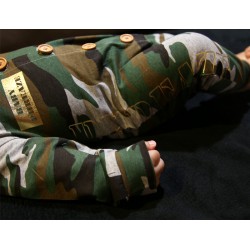 PFC Metallic Gold Camo Baby Onesie with Hood