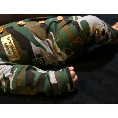 PFC Metallic Gold Camo Baby Onesie with Hood