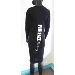 PFC Back Caligraphy Organic Long Sleeve Dress